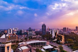 Nairobi city skyline.