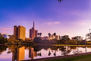 Nairobi city skyline.